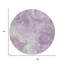 Tapis rond lavable et ivoire 8 po
