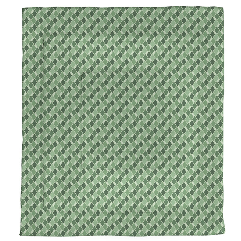 Édredon simple réversible Katelyn Elizabeth Diamonds, Édredon simple TG, Vert