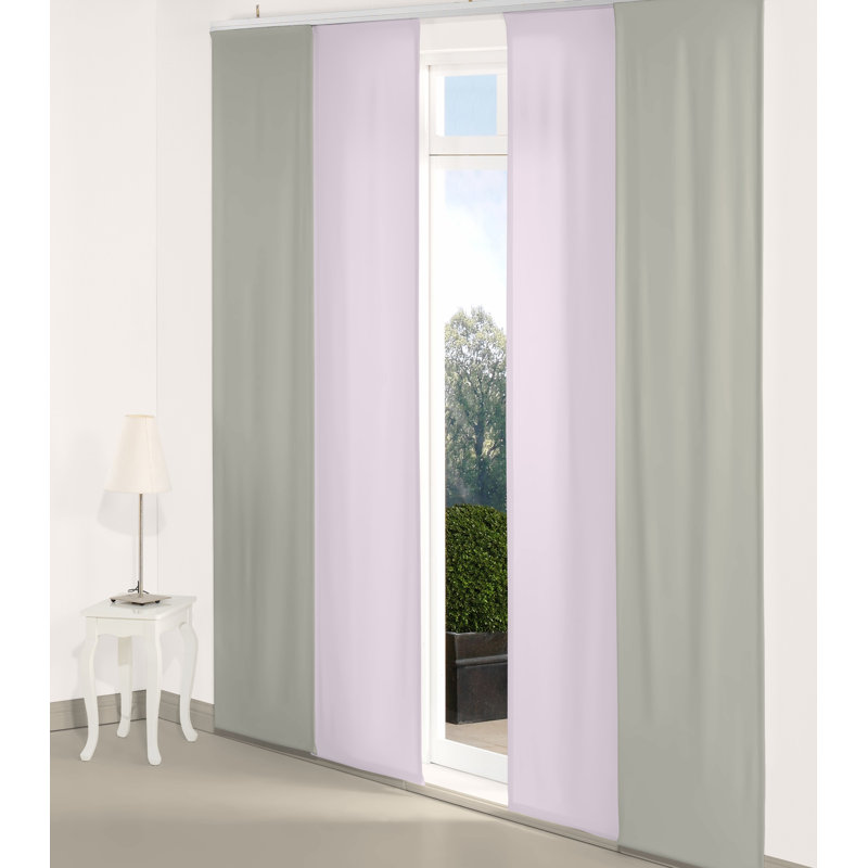 Aadhvika Track Insert Opaque Sliding Panel, 145cm H x 60cm W, Lilac