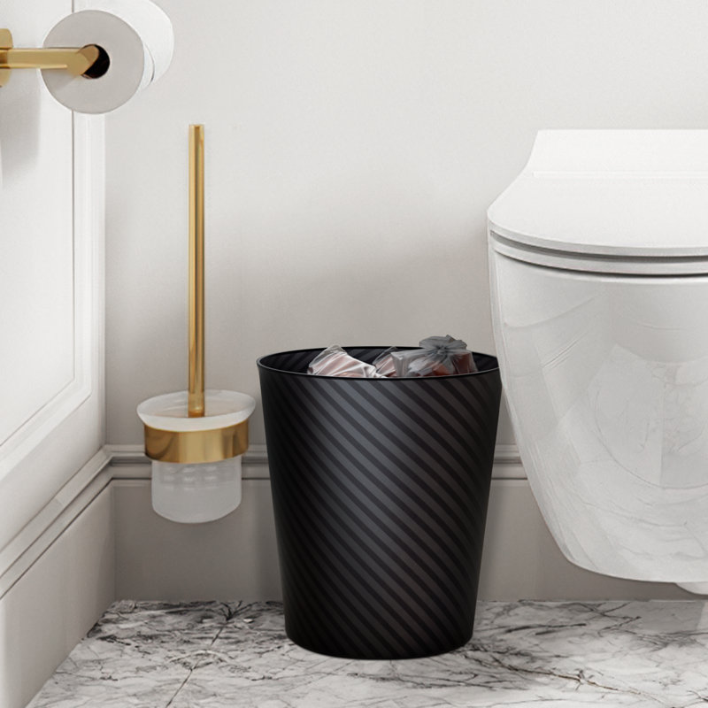 1.3 Gallon Trash Can Metal Wastebaskets Waste Basket Recycling Garbage Container Bin for Home Office