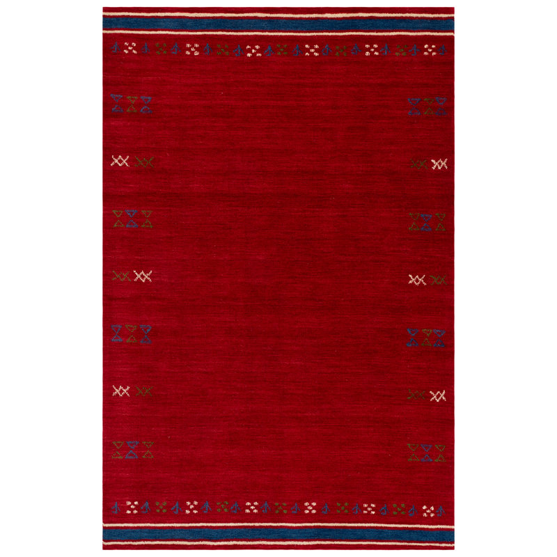 Himalaya Hand Loomed Wool Geometric Indoor Rug, 5'-0" x 8'-0" Rectangle