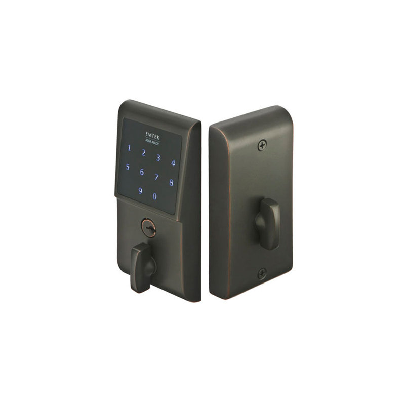 Emtek EmTouch Single Cylinder Electronic Deadbolt, Oil Rubbed Bronze