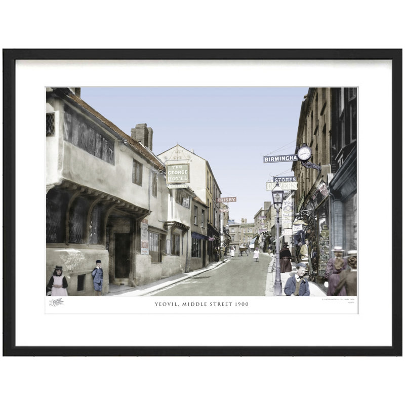 Yeovil, Middle Street 1900 - Single Picture Frame Print, 60cm H x 80cm W x 2.3cm D