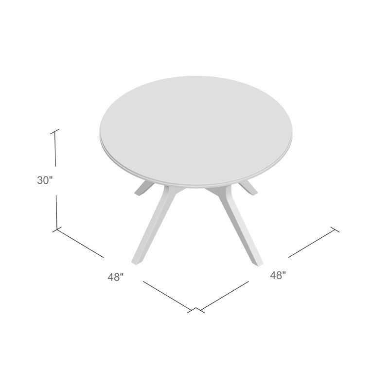 Round Solid Wood Base Dining Table