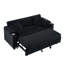 Canapé-lit extensible multifonctionnel en velours côtelé 80 pouces avec porte-gobelet-25118830