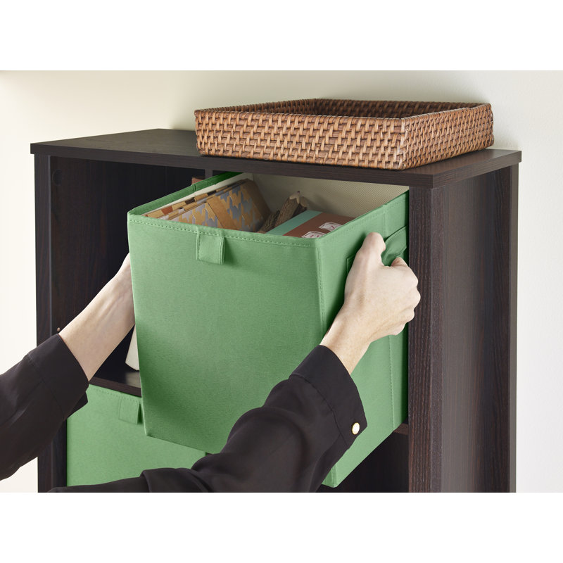 Premium Cubes Fabric Storage Bin, Evergreen/Green