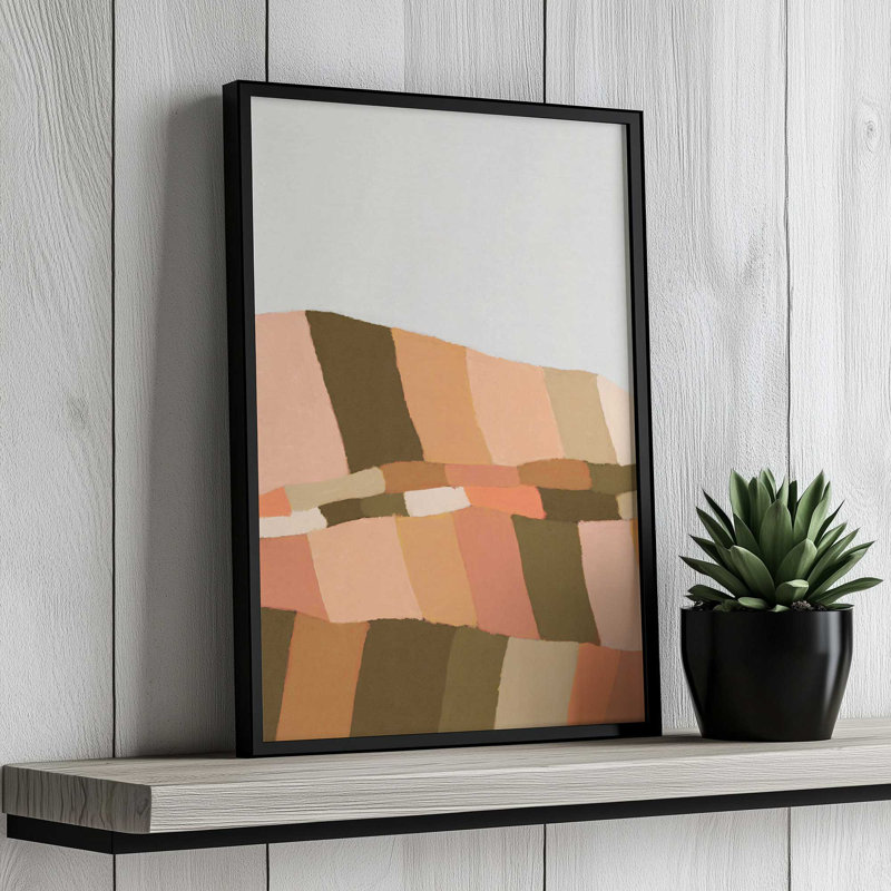 «Colorful Hills II» par Garima Dhawan, reproduction d'art sur toile, 24" H x 18" W, Doré