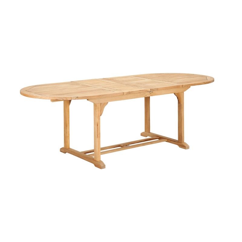 Oval Double Extendable Teak Dining Table