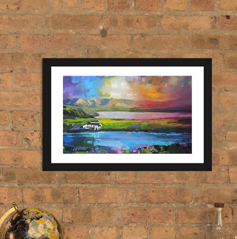 « gesto farm skye », impression, Papier encadré noir, H 24 po x l 32 po x P 1 po