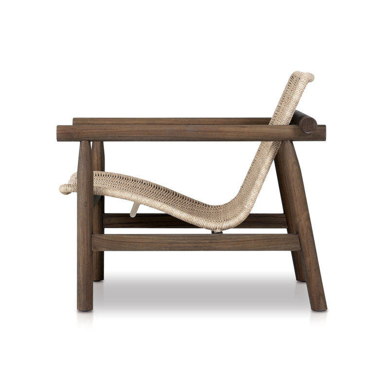 Dume Outdoor Chair, White/Brown