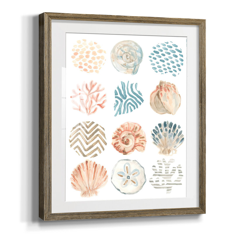Lignes neutres II, Papier avec cadre noyer, Blanc