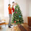 Arbre de Noël artificiel vert 6 pi classique, 1032 pointes en PE + PVC, arbre de Noël à charnières avec branches articulées, support en métal stable, décoration de Noël-1259117528