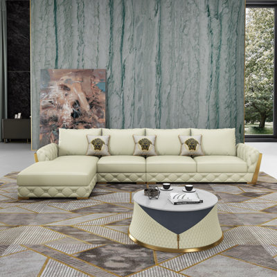 Castello Collection Upholstered L-Shaped Sectional