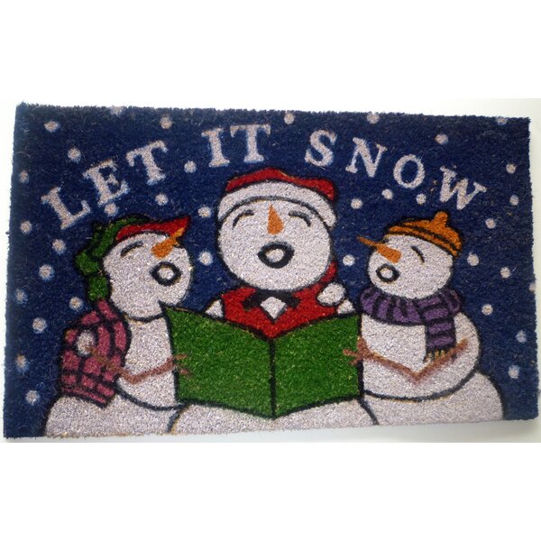 Snow Time Snowman Winter Doormat Indoor Outdoor 18 x 30