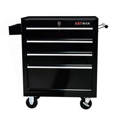 Chariot à outils multifonctionnel à 4 tiroirs avec roulettes, armoire de rangement pour le salon