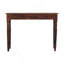 Console en bois, pieds tournés, 3 tiroirs, châtaignier, brun
