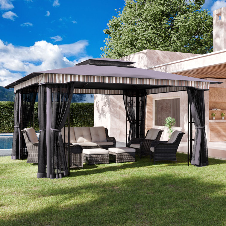 13 Ft. W X 11 Ft. D Steel Patio Gazebo