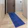 Tapis lavable à la machine à motif de treillis de couleur bleu foncé antidérapant