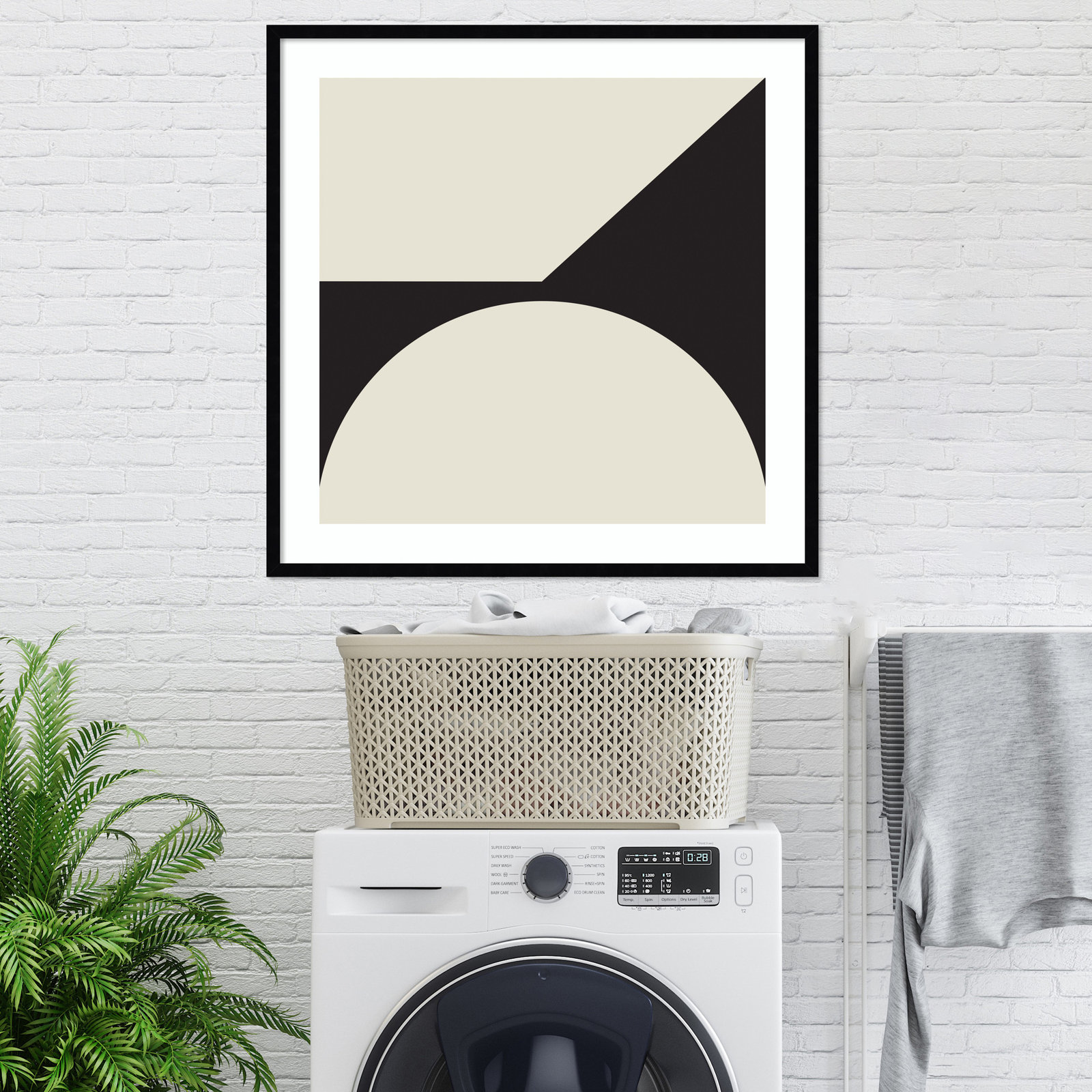 Alina "Minimal Max Mod I" Print, Black Framed, 33.25" H x 33.25" W x 0.8" D