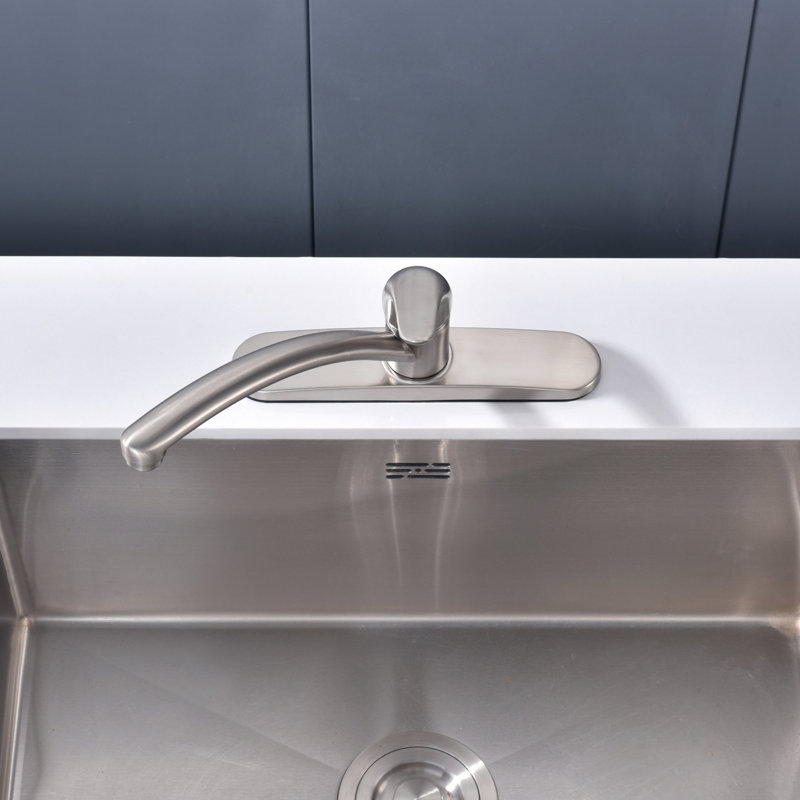 Kree Classic Collection 1 or 3 Hole Single Handle Kitchen Faucet with Swivel Spout - Brushed Nickel, Brushed Nickel
