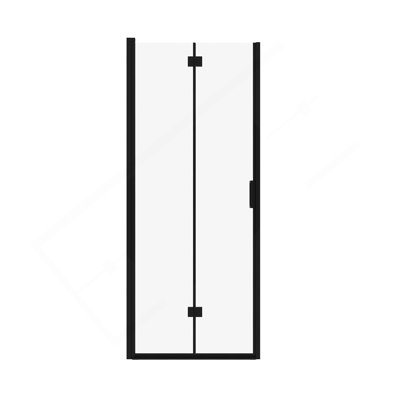Semi-Frameless Folding Pivot Hinged Shower Door 32-33.2 In. W X 72 In. H,1/4" (6Mm) Tempered Glass,Bathroom Bifold Panel, Reversible Installation,Matte Black