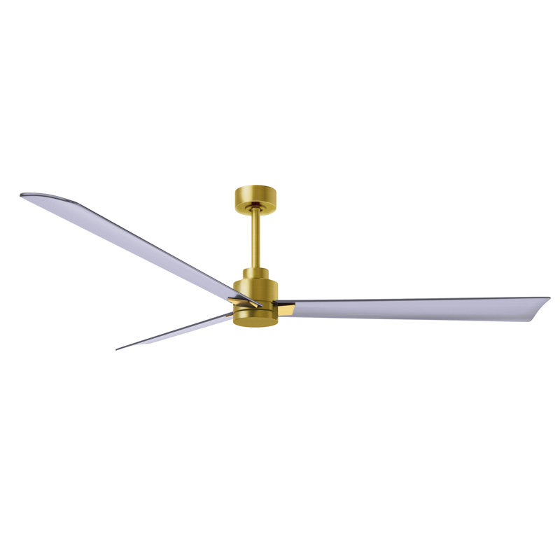 Ventilateur de plafond Alessandra 72, Laiton brossé, Nickel brossé