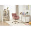 Chaise de bureau pivotante en velours avec base en métal-373388908