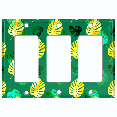 Patterned 3 - Gang Toggle Light Switch Standard Wall Plate