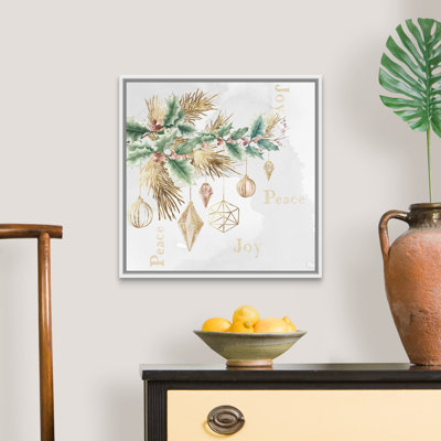 Peace & Joy Branch-impression d’art textuel sur toile