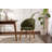 Stylish Chair Set (2 Pieces) - Green & Dark Oak | 100% Beech Tree Frame, 100% Cotton Chenille Fabric | Dimensions: 18.9 x 34.3 x 22.8 Inches | Comfortable 5 cm Foam Cushion | Perfect for Modern Living Rooms & Dining Areas-1381508748-1381508751