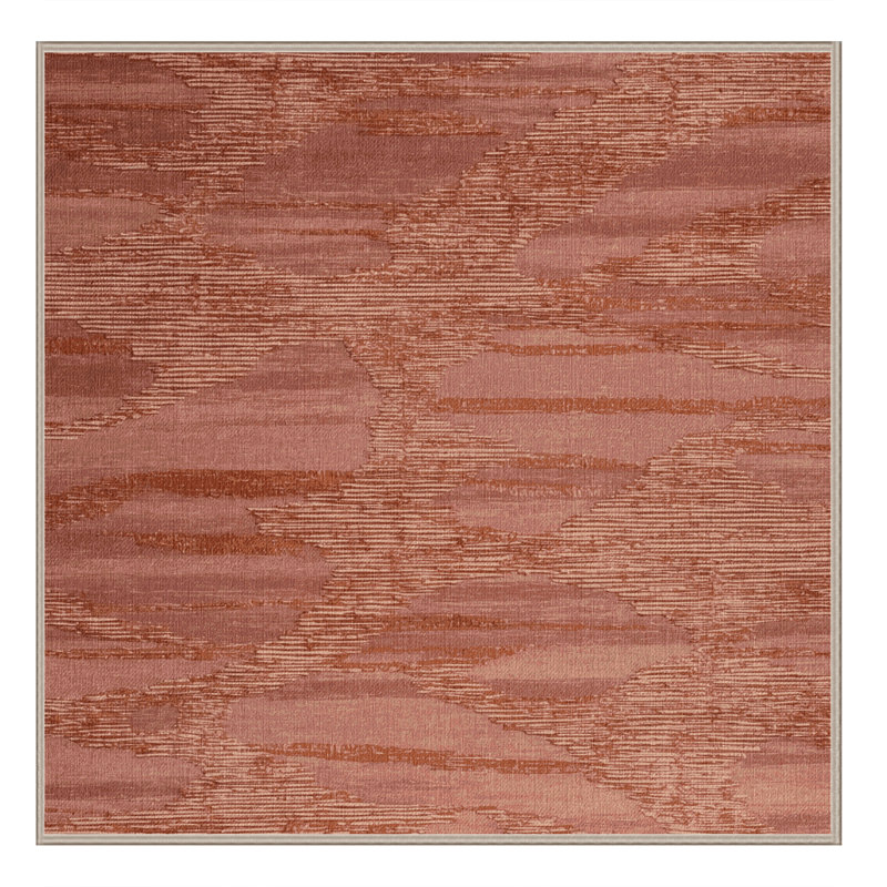 Machine Washable Abstract Brown Area Rug, Square 5'