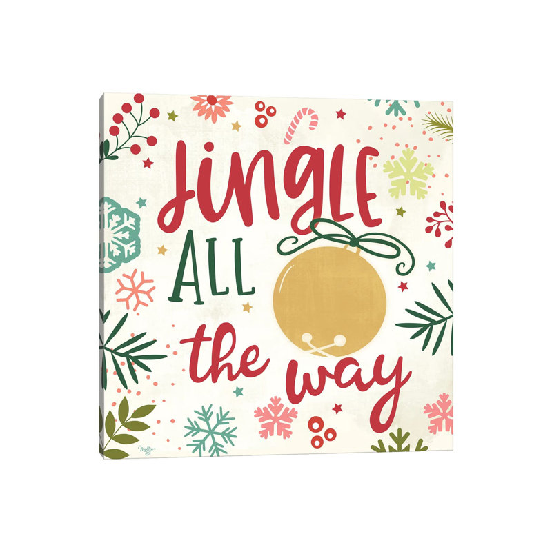 Jingle All The Way by Mollie B. - Wrapped Canvas Painting, 45.72 cm H x 45.72 cm W x 1.91 cm D
