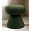 Tabouret décoratif 1 pièce de conception contemporaine, base piédestal et tissu semblable à la peau de mouton, l 17,5 po x P 17,5 po H 19 po, pour la vie principale avec base l 17,5 po de profondeur, 19 po de hauteur-129908642