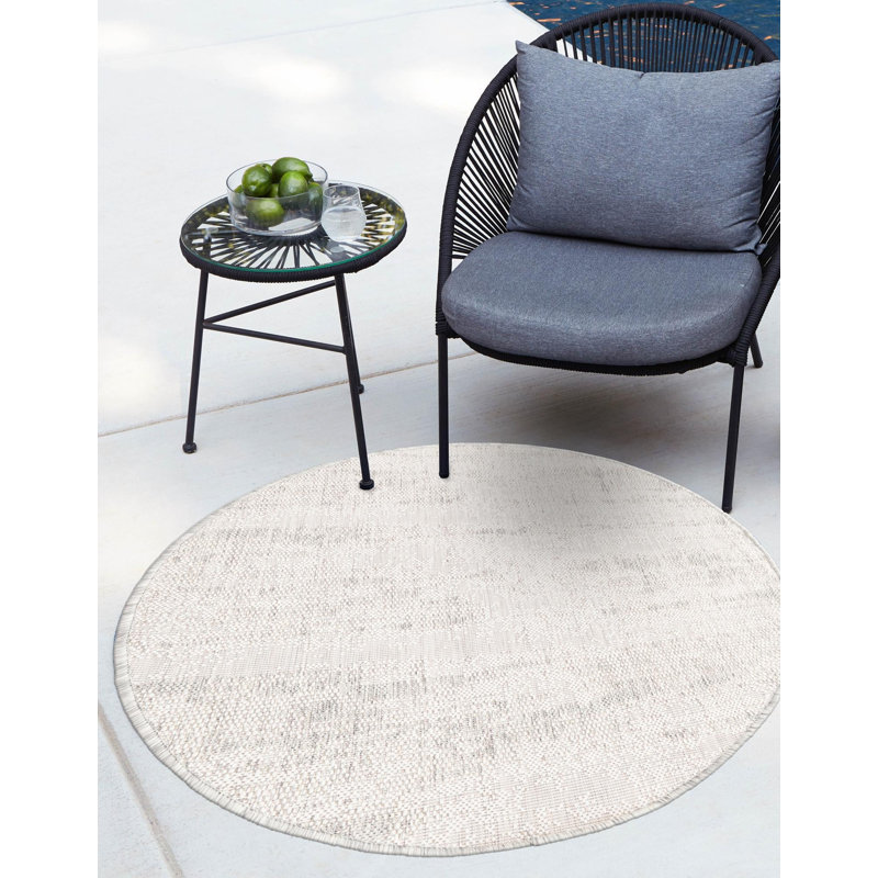 Tapis intérieur / extérieur gris bruxellois, Rond 10pi