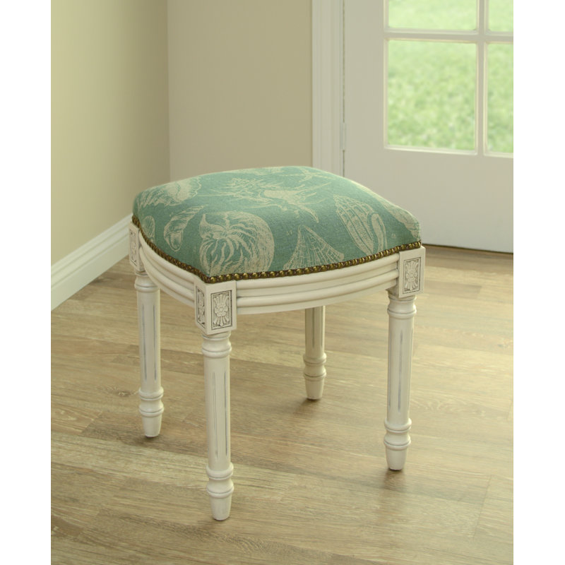Tabouret de coiffeuse Toscano Seashells, Aigue-marine