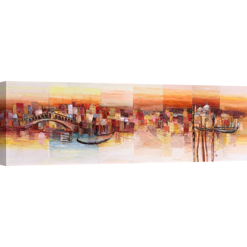 Dreaming Of Venice by Luigi Florio - Wrapped Canvas Painting, 40cm H x 120cm W x 4cm D