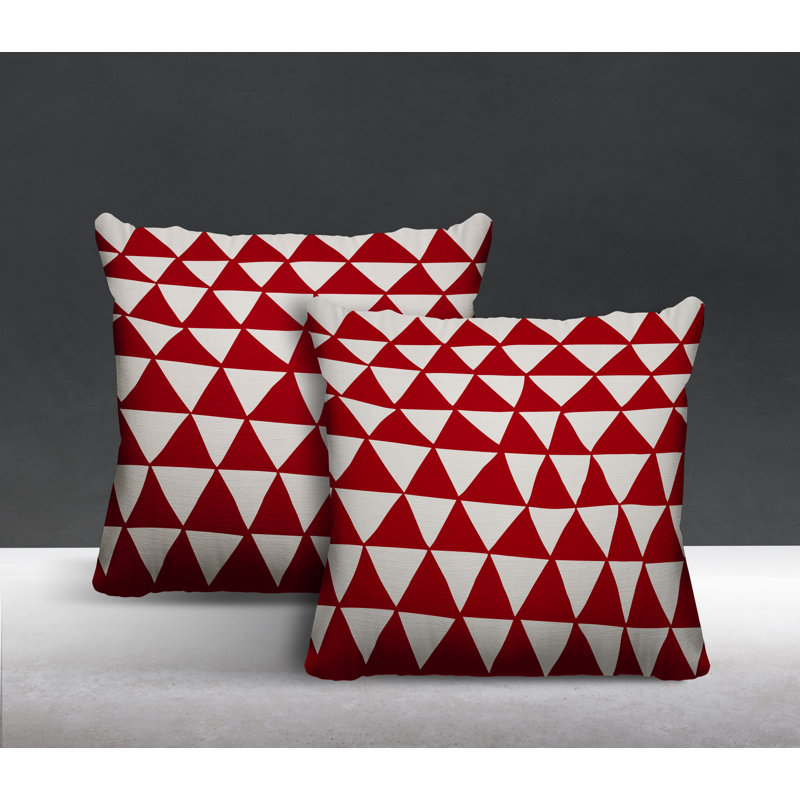  Coussin intérieur / extérieur, L 19 po x H 19 po, Rouge