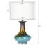 Lampe de table bleue 27 po Tappahannock