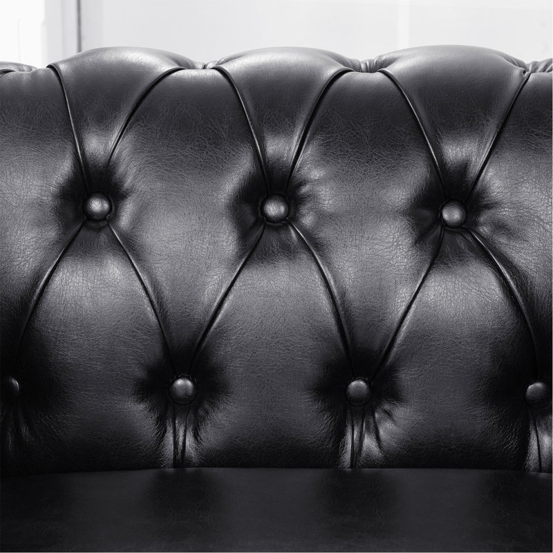 Sofa 1 place pour salon, Polyuréthane noir
