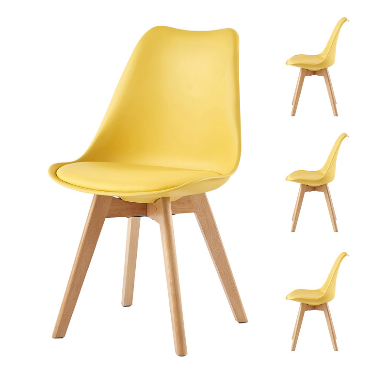 Knutsford Kitchen Dining Chair, Yellow, 4