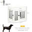 Petite cage pour chien avec tiroir et coussin en mousse confortable, coussin intérieur blanc pour