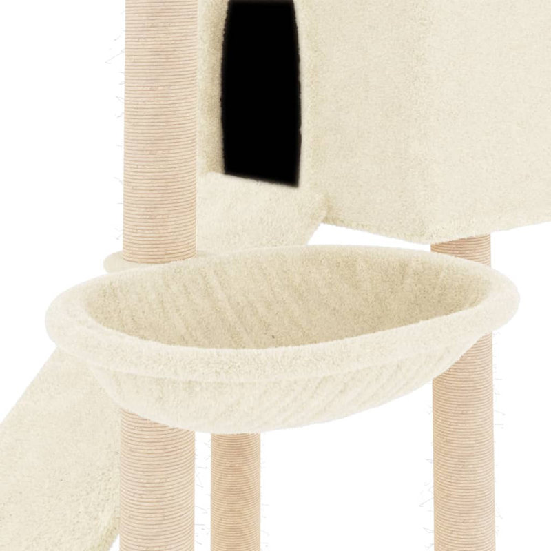 vidaXL Cat Tree Engineered wood Large Cat Tree Rectangular, Cream