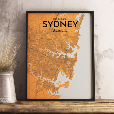 Sydney City Map - No Frame Print