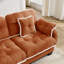 Causeuse en forme de L Cloud, 4 coussins, repose-pieds mobile capitonné, conception ergonomique, canapé-lit facile à assembler pour le salon, le bureau-1771403475