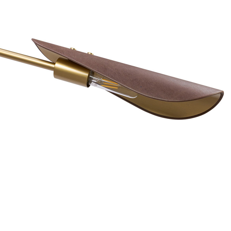 Astrid Sconce-Dark Brown Leather, Dark Brown Leather