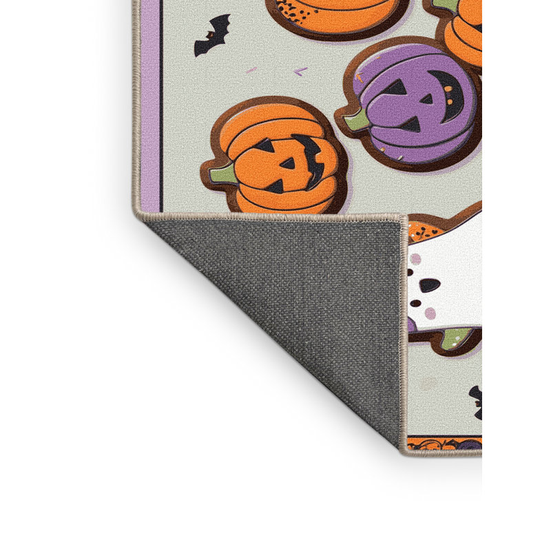 Tapis de vacances d'Halloween The Holiday Aisle®, Rectangulaire 8 pi x 10 pi