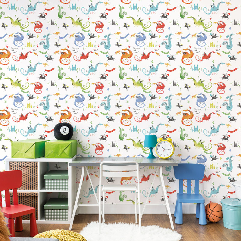 Quandt 10m x 53cm Matte Wallpaper Roll, Multicoloured