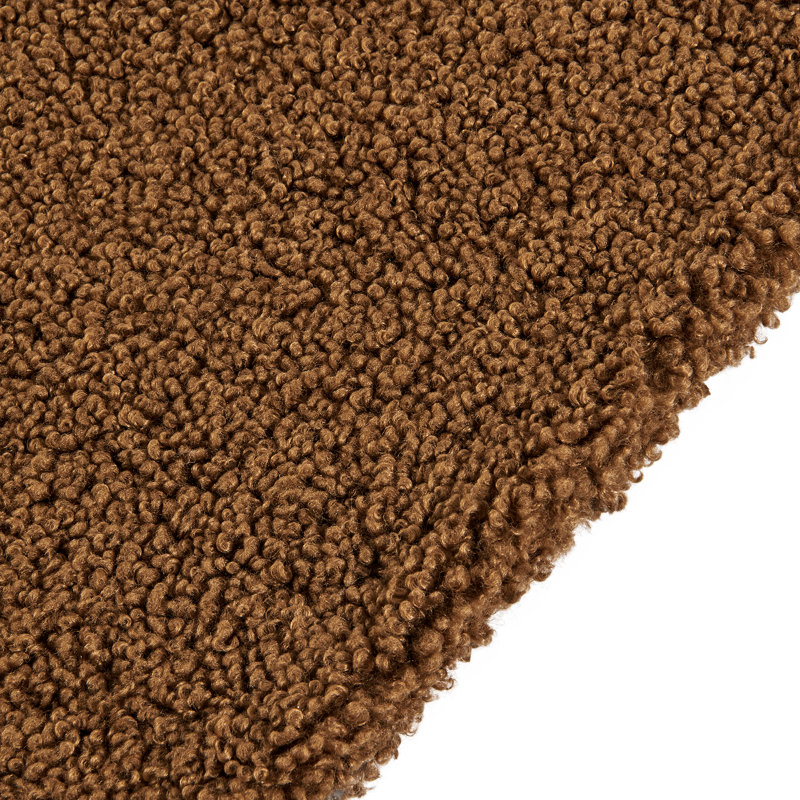 Teddy Soft Plush Textured Fluffy Classic Chic Modern Rustic Cozy Boucle Throw Blanket, Brown, 50" W x 60" L