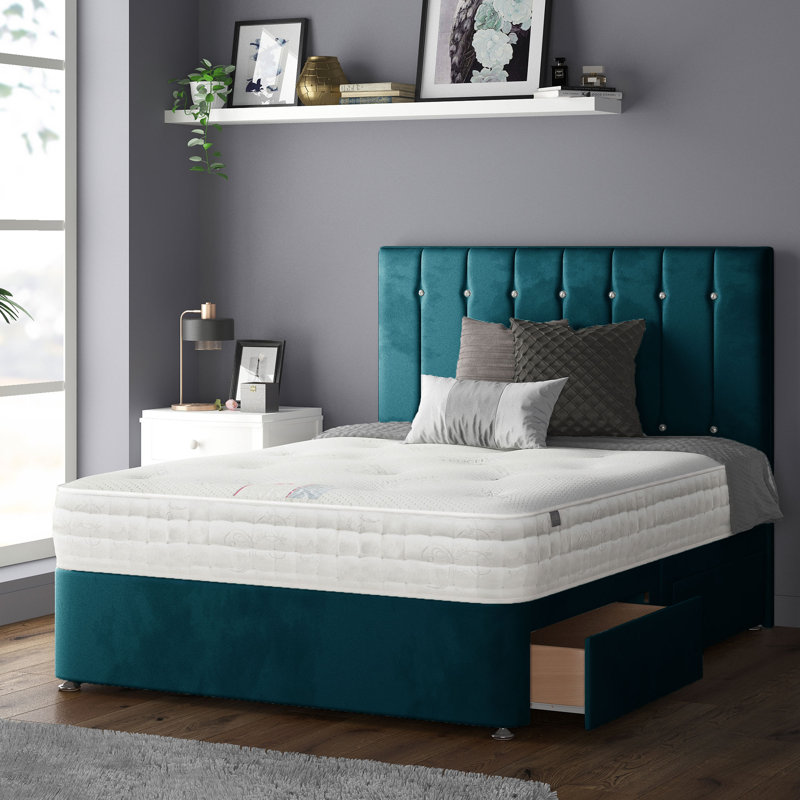 Rothbury Upholstered Headboard, Mallard Green, Super King (6')