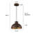 10.24in. 1-Light Industrial Rusty Hammered Dome Pendant